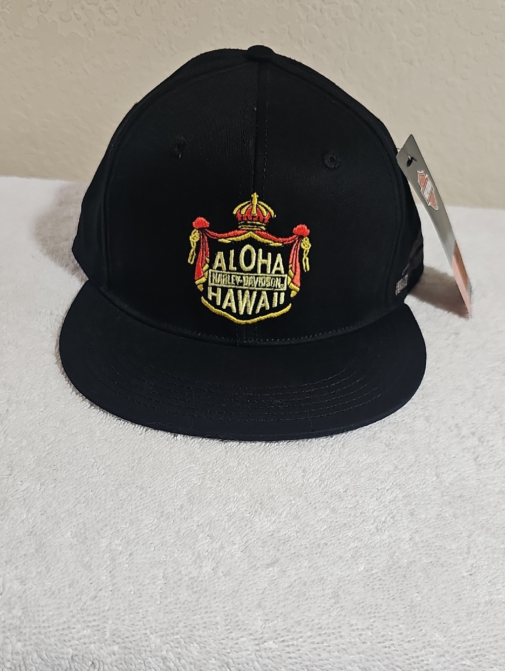 NWT Pacific Harley-Davidson Coat Of Arms Cap Aloha Hawaii Adjustable Black